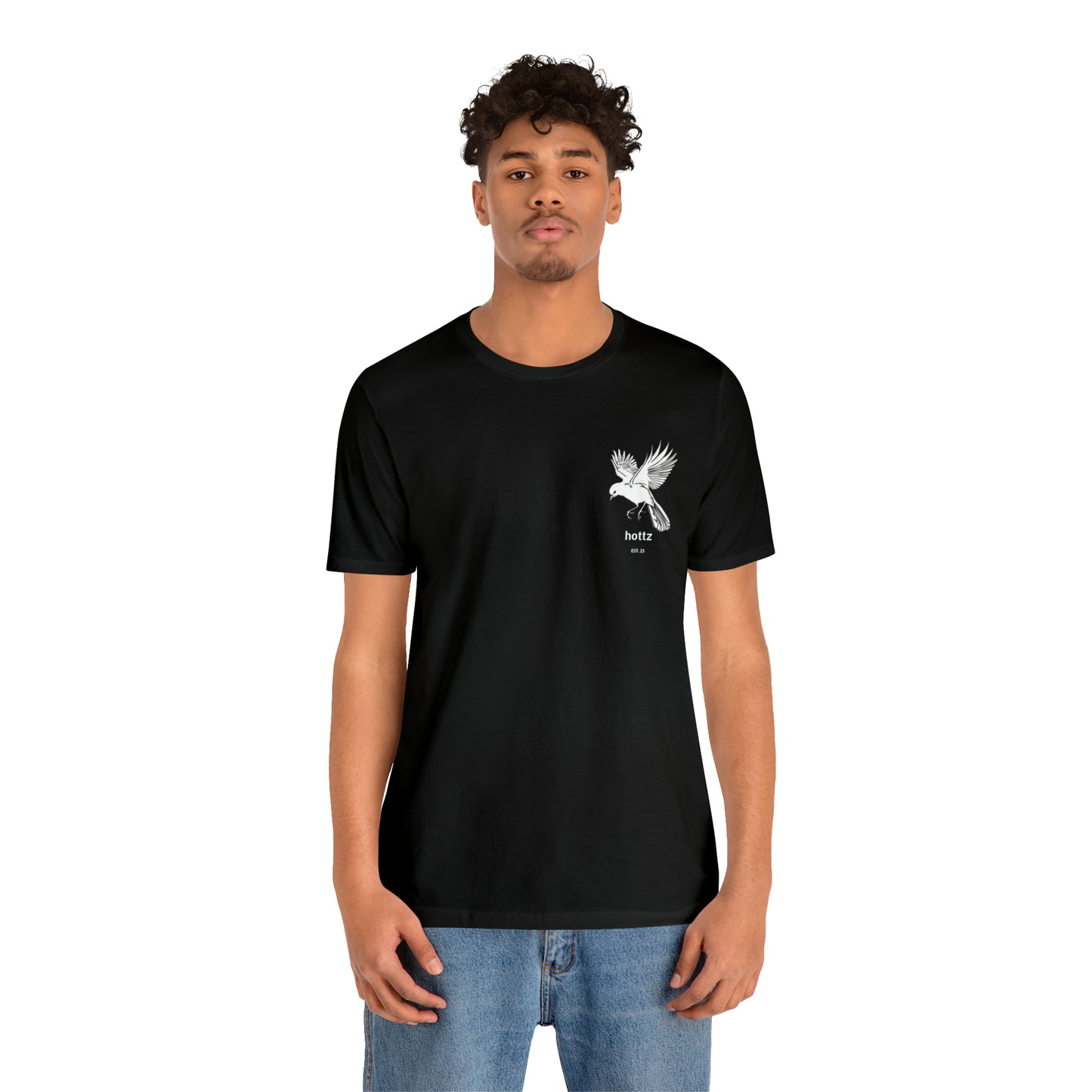 T-shirt - hottz - Bird - Black, White and Pink