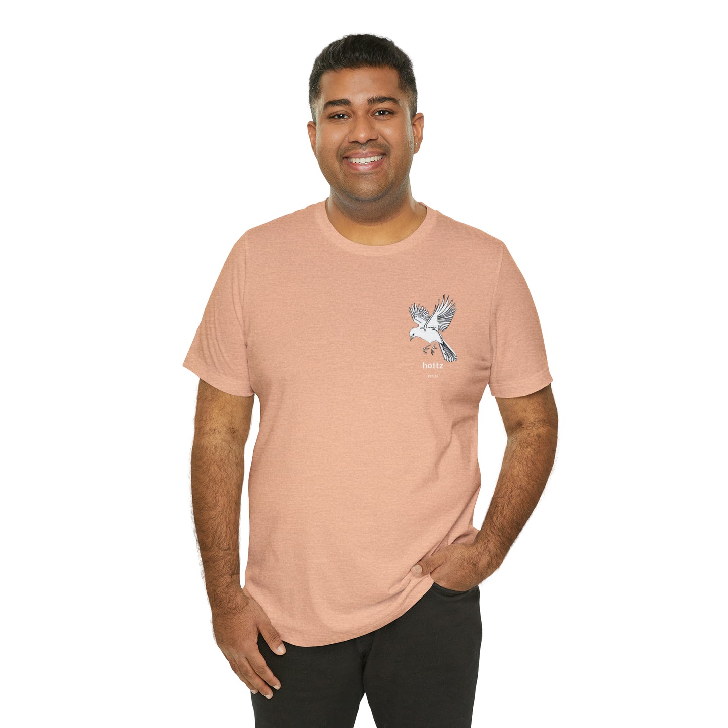 T-shirt - hottz - Bird - Black, White and Pink