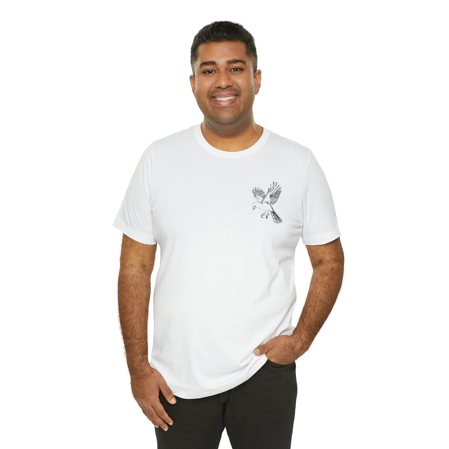 T-shirt - hottz - Bird - Black, White and Pink