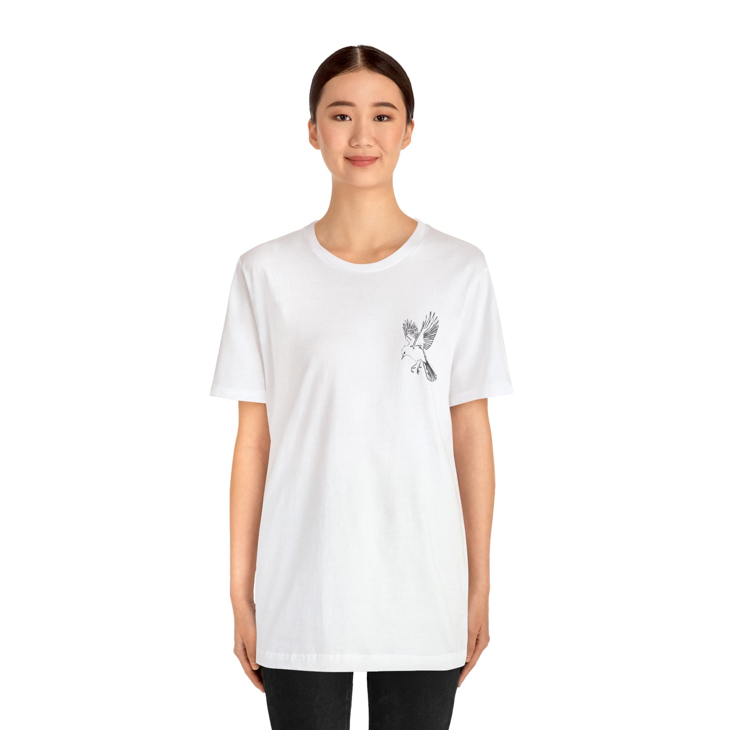 T-shirt - hottz - Bird - Black, White and Pink