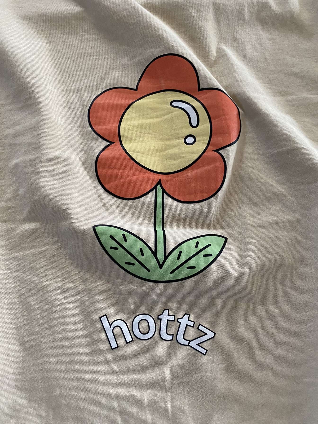 Hottz - flower T-shirt - beige