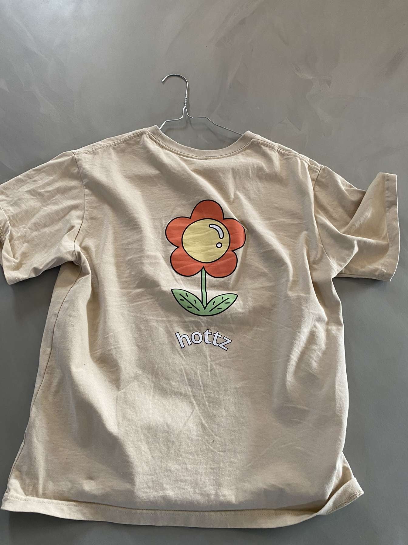 Hottz - flower T-shirt - beige