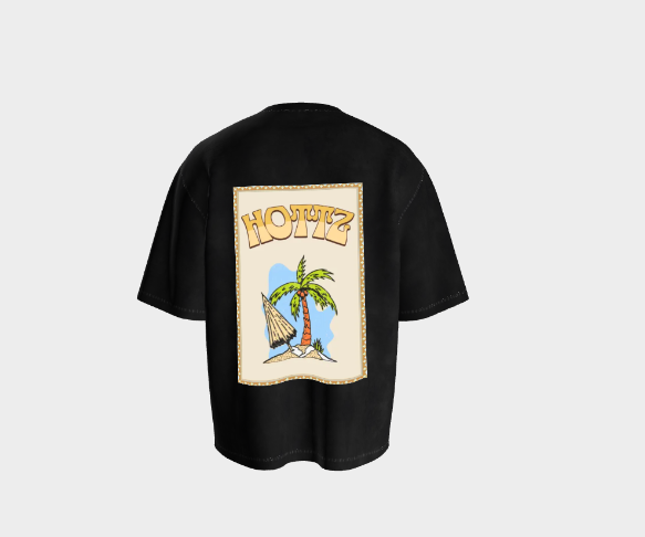 T-shirt - summer - hottz - black